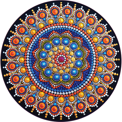 Magical Mandala 1000 Piece Round Jigsaw Puzzle  Cover Image