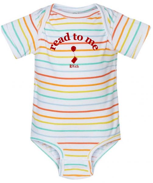 rainbow stripe onesie